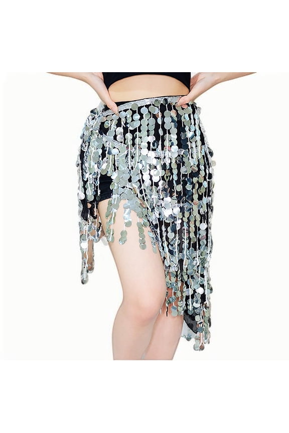 Womens Belly Dance Feather Fringe Mini Skirt Elastic Waist Design Lightweight Fabric Relaxed Silhouette for Stage Shows White Free Size