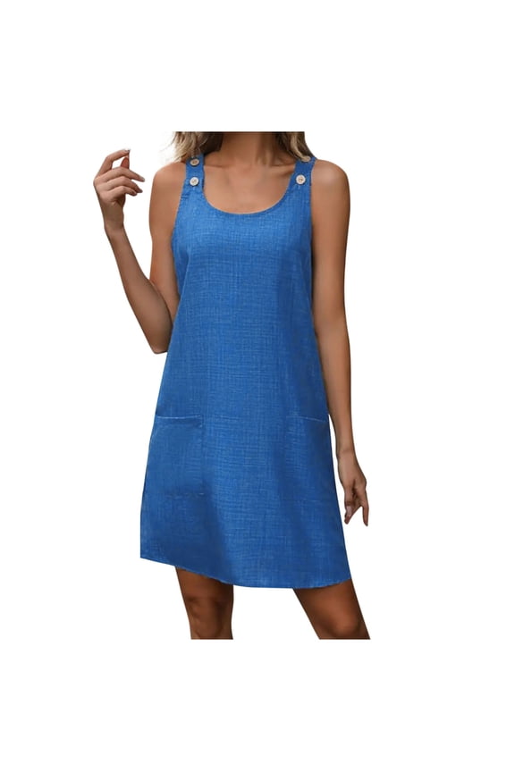 Womens Cami Slip Dress Adjustable Strap Design Silky Fabric Relaxed Silhouette for Stylish Outings Blue XXL