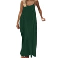 thumbnail image 1 of Sexlip Womens Chiffon Maxi Dress Low Back Design Flowy Fabric Relaxed Silhouette for Vacation Wear Green XXL, 1 of 8