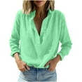 thumbnail image 1 of Sexlip Womens Collared Blouse Long Sleeve Oversized Design Soft Fabric Relaxed Silhouette for Daily Use Green XXL, 1 of 8