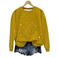 thumbnail image 1 of Sexlip Womens Constellation Print Sweatshirt Long Sleeve Round Neck Design Soft Fabric Relaxed Silhouette for Casual Occasions Gold XXXL, 1 of 8