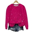 thumbnail image 1 of Sexlip Womens Constellation Print Sweatshirt Long Sleeve Round Neck Design Soft Fabric Relaxed Silhouette for Casual Occasions Pink S, 1 of 8