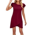 thumbnail image 1 of Sexlip Womens Crew Neck Sleeveless Slim Midi Dress Stretchy Comfortable Casual Office Daily Dress Red XL, 1 of 7