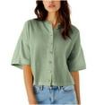 thumbnail image 1 of Sexlip Womens Cropped Cardigan Short Sleeve Cardigan Lightweight Oversized Cardigans Trendy Button Down Shirts Green S, 1 of 4