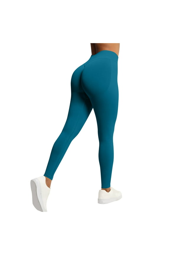 Womens Gym Leggings Workout Compression High Waisted Legging 4 Way Stretch Yoga Pants for Running Pilates Green XS