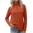 thumbnail image 1 of Sexlip Womens Half Zip Pullover Cropped Sweatshirts Sherpa Fleece Jacket Fuzzy Sweaters Plus Size Cute Winter Jackets Orange L, 1 of 6
