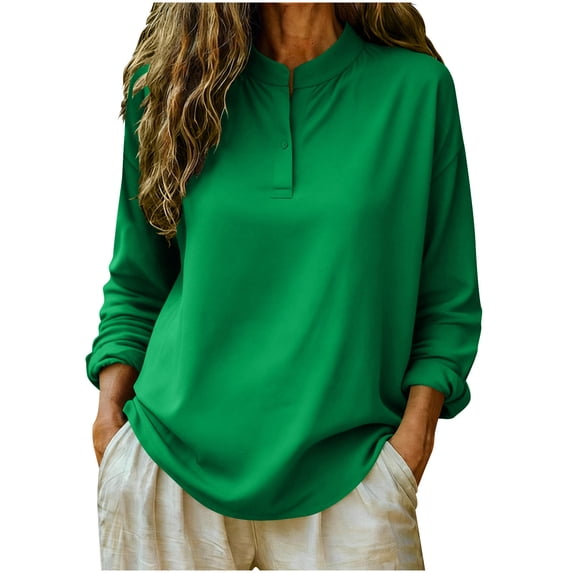 Sexlip Womens Half Zip Pullover Hoodie Long Sleeve Design Warm Fabric Relaxed Silhouette for Fall Outings Green S