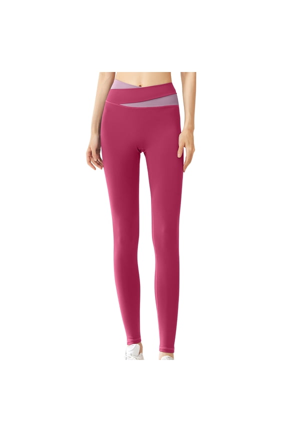 Womens High Waist Slim Stretchy Capri Pants Lightweight Versatile Everyday Outfit Red XXL