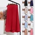 thumbnail image 1 of Sexlip Womens High Waist Solid Midi Skirt Elastic Waist Design Lightweight Fabric Relaxed Silhouette for Office Wear Beige Free Size, 1 of 4