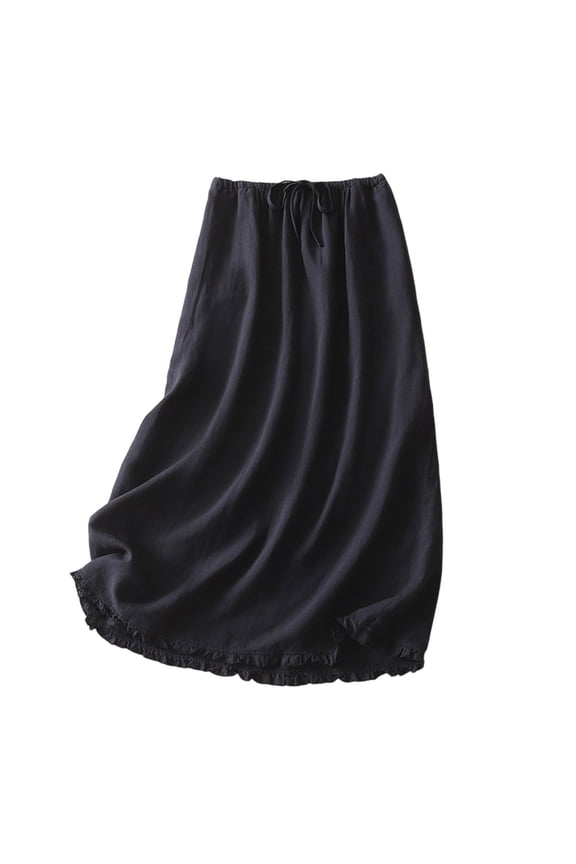 Womens High Waist Wide Leg Flowy Culottes Lightweight Breathable Casual Lounge Home Pants Blue L