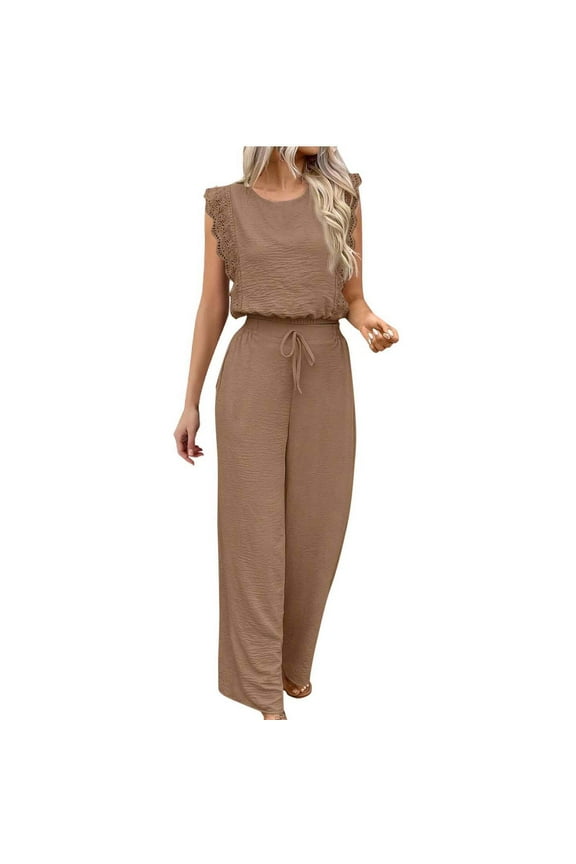 Womens High Waisted Leopard Print Palazzo Pants Belted Wide Leg Long Trousers with Pockets Yellow XL