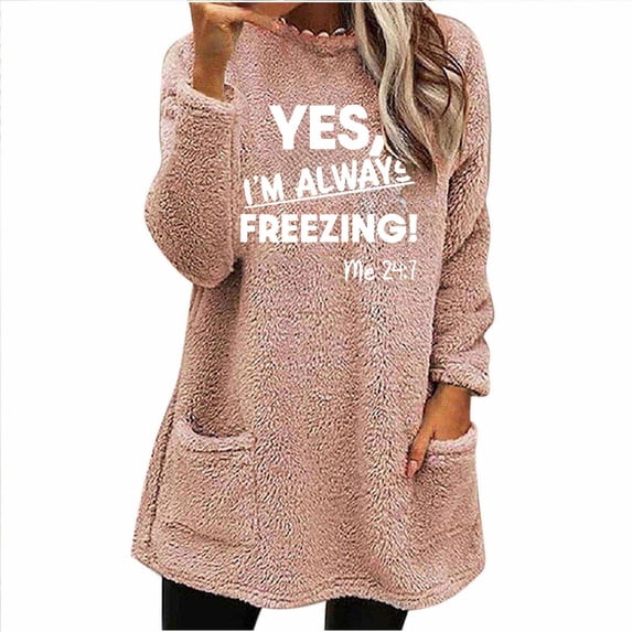 Sexlip Womens Hooded Sweatshirt Freelancing Slogan Print Design Pocket Soft Fabric Relaxed Silhouette for Daily Wear Pink XXL
