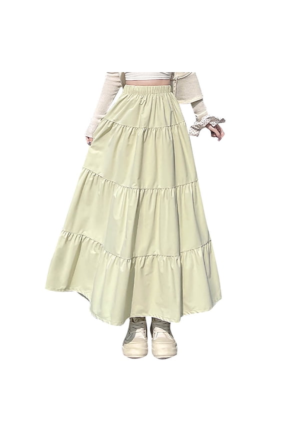 Womens Lace Patchwork High Waist Swing Midi Dress Elegant Vintage Wedding Guest Tea Party Dress Green Free Size