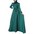 thumbnail image 1 of Sexlip Womens Long Sleeve Midi Dress Button Front Design Durable Fabric Relaxed Silhouette for Office Wear Green XL, 1 of 3