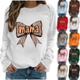 thumbnail image 1 of Sexlip Womens Long Sleeve Sweatshirt Graphic Print Design Soft Fabric Comfortable Silhouette for Casual Occasions Green L, 1 of 6
