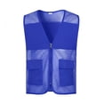 thumbnail image 1 of Sexlip Womens Mesh See Through Sleeveless Safety Vest High Visibility Breathable Workwear Outfit Blue XXXXL, 1 of 4