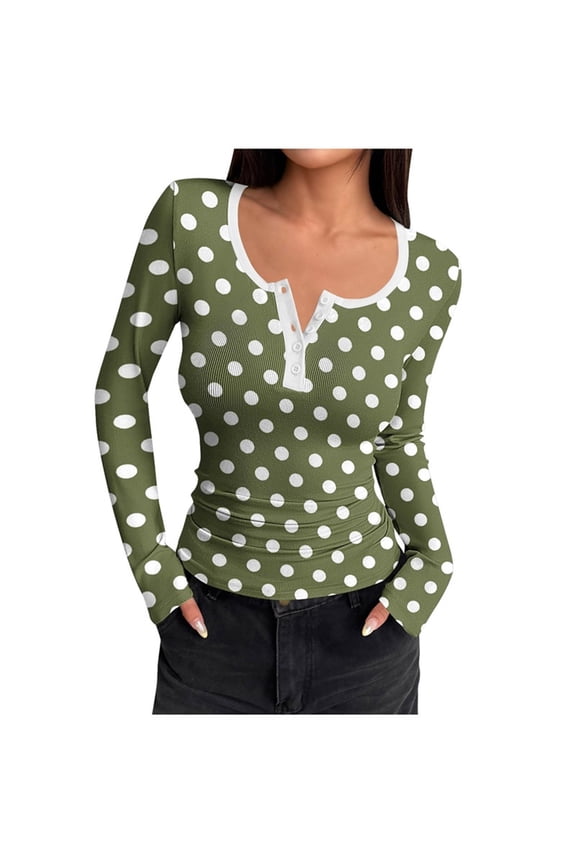 Womens Ribbed Knitting Long Sleeve Shirts Crew Neck Basic Tees Tight Fitted Casual Going Out Stretchy Slim Tops Green XL