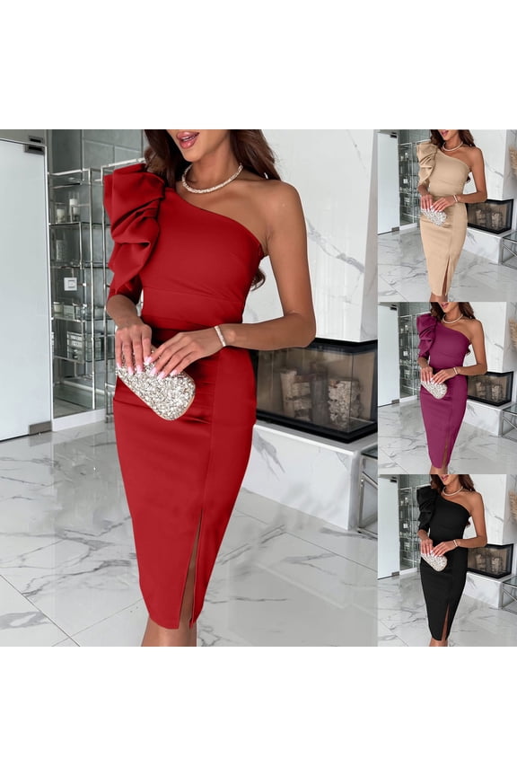 Womens Ruffle V Neck Short Sleeve Bodycon Mini Dress Stretchy Fascinating Cocktail Club Party Dress Beige L