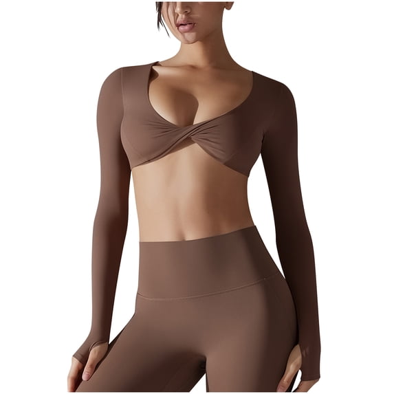 Sexlip Womens Sheer Mesh Panel Bodysuit Long Sleeve Design Lightweight Fabric Relaxed Silhouette for Party Events Brown M