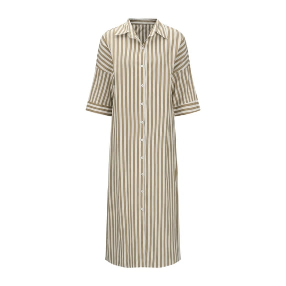 Sexlip Womens Short Sleeve Linen Mini Dress V Neck Design Breathable Fabric Relaxed Silhouette for Beach Days Beige XXL