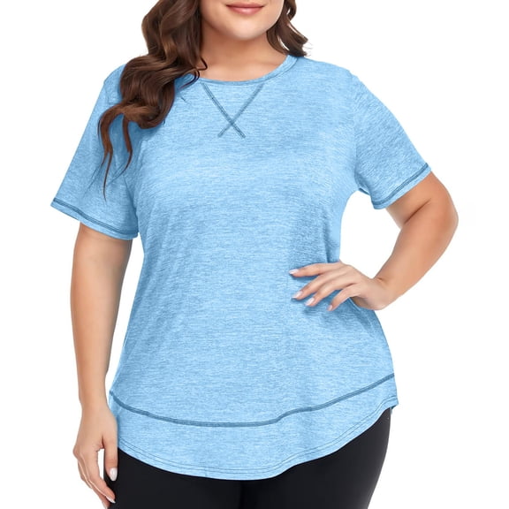 Sexlip Womens Short Sleeve V Neck Scrub Top Functional Pocket Design Moisture Wicking Fabric Relaxed Silhouette for Medical Work Blue XXXXL