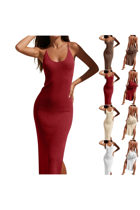Womens Sleeveless Bodycon Dress Cowl Neck Design Silky Fabric Relaxed Silhouette for Night Out Beige L