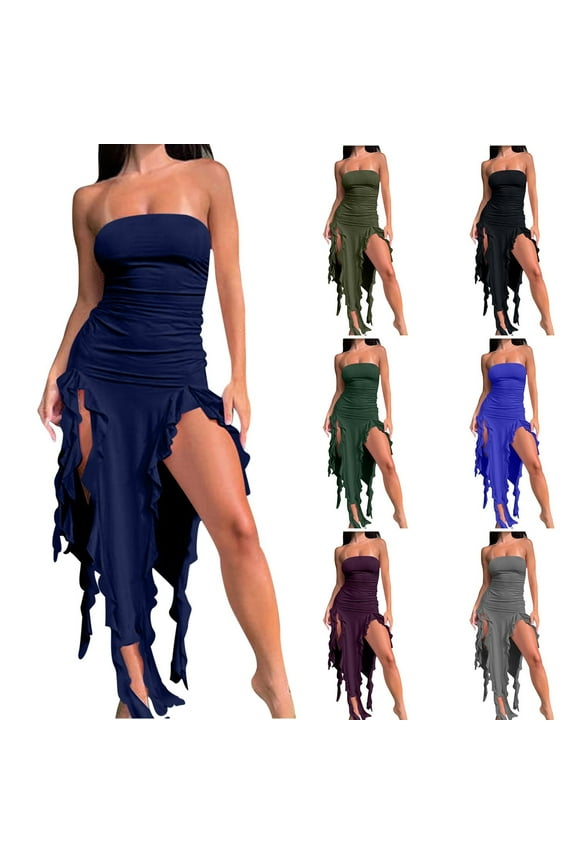 Womens Sleeveless Bodycon Dress High Slit Design Mesh Patchwork Stretchy Fabric Casual Silhouette for Night Events Green L