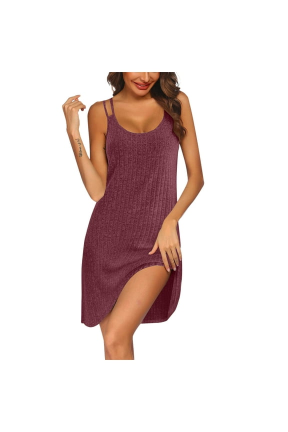 Womens Spaghetti Strap Twist Front Bodycon Mini Dress Stretchy Comfortable Night Out Club Dress Red L