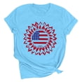 thumbnail image 1 of Sexlip Womens Swimsuit Set Circular Flag Print Cover Up Design Crew Neck Short Sleeve Flowy Silhouette Quick Dry Fabric for Beach Outings Blue M, 1 of 6