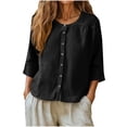 thumbnail image 1 of Sexlip Womens Swimsuit Set Collared Button Down Cover Up Design Relaxed Fit Silhouature Quick Dry Fabric for Beach Outings Black M, 1 of 6