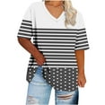 thumbnail image 1 of Sexlip Womens Swimsuit Set Color Block Stripe Cover Up Design Crew Neck 3/4 Sleeve Loose Silhouette Quick Dry Fabric for Casual Beach Days Gray XXL, 1 of 4