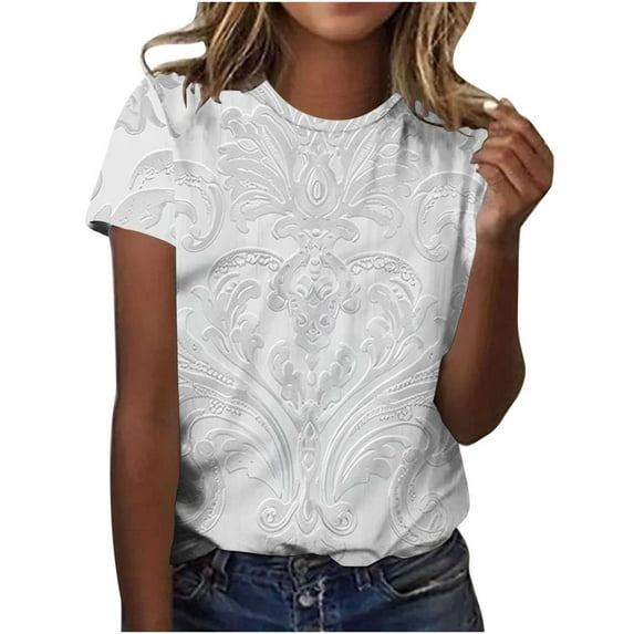 Sexlip Womens Swimsuit Set Solid Curved Hem Cover Up Design Crew Neck Short Sleeve Loose Silhouette Soft Fabric for Summer Water Activities White XL