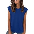 thumbnail image 1 of Sexlip Womens Swimsuit Set Split V Neck Cover Up Design Ruffled Short Sleeve Cropped Silhouette Soft Fabric for Beach Outings Blue S, 1 of 9