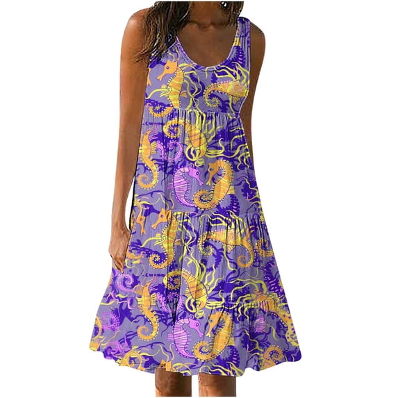 Sexlip Womens Tropical Print Mini Dress V Neck Design Lightweight Fabric Relaxed Silhouette for Beach Days Yellow XXXXXL