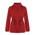 thumbnail image 1 of Sexlip Womens Utility Anorak Jacket Lightweight Hooded Zip Up Safari Style Coat with Snap Buttons Chest and Hand Pockets Red XXL, 1 of 6
