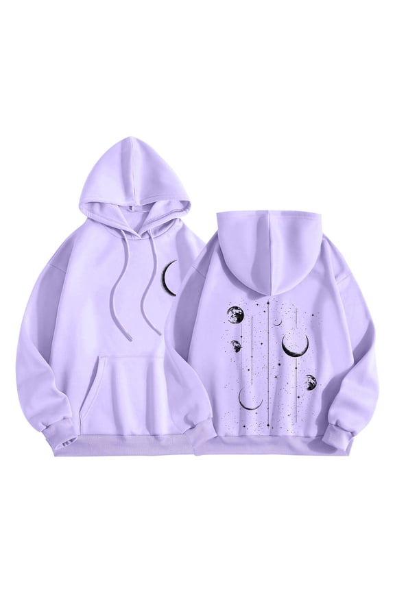 Womens Y2K Zip Up Cute Graphic Hoodies Cat Ears Casual Cartoon Harajuku Kawaii Clothes Oversize Streetwear Jacket Purple XXL