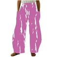 thumbnail image 1 of Sexlip Womens Zebra Print High Waist Loose Wide Leg Pants Bold Stylish Casual Dating Outfit Pink L, 1 of 5