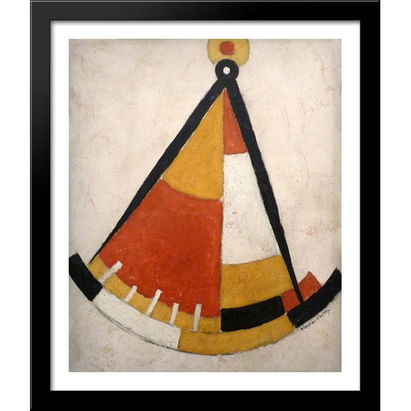 Sextant 28x34 Large Black Wood Framed Print Art by Marsden Hartley