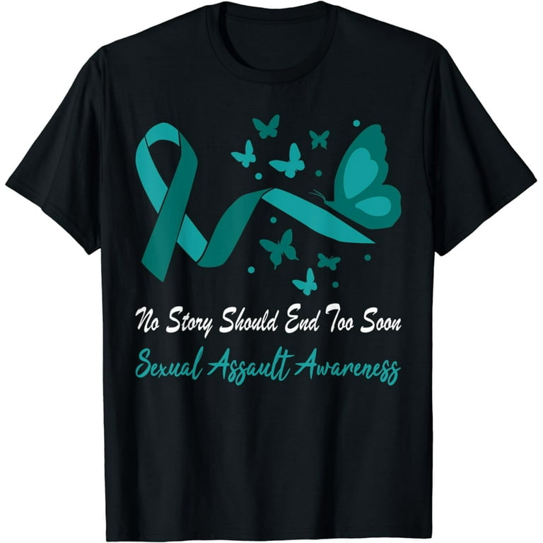 Butterfly Sexual Assault Awareness Shirt Teal Ribbon Shirt Butterfly Sexual Assault Awareness Shirt Teal Ribbon Shirt