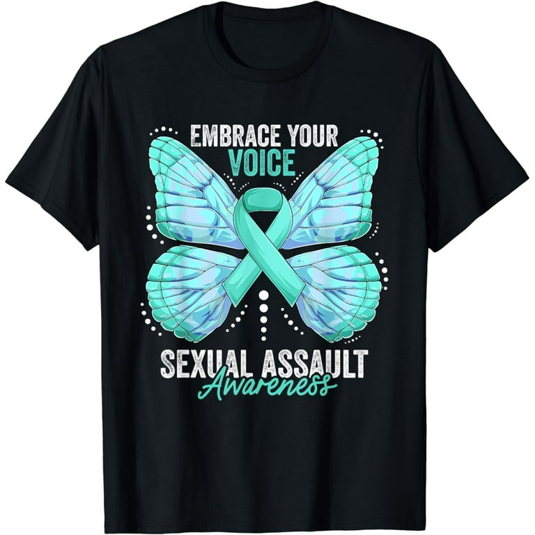 Butterfly Sexual Assault Awareness Shirt Teal Ribbon Shirt Butterfly Sexual Assault Awareness Shirt Teal Ribbon Shirt