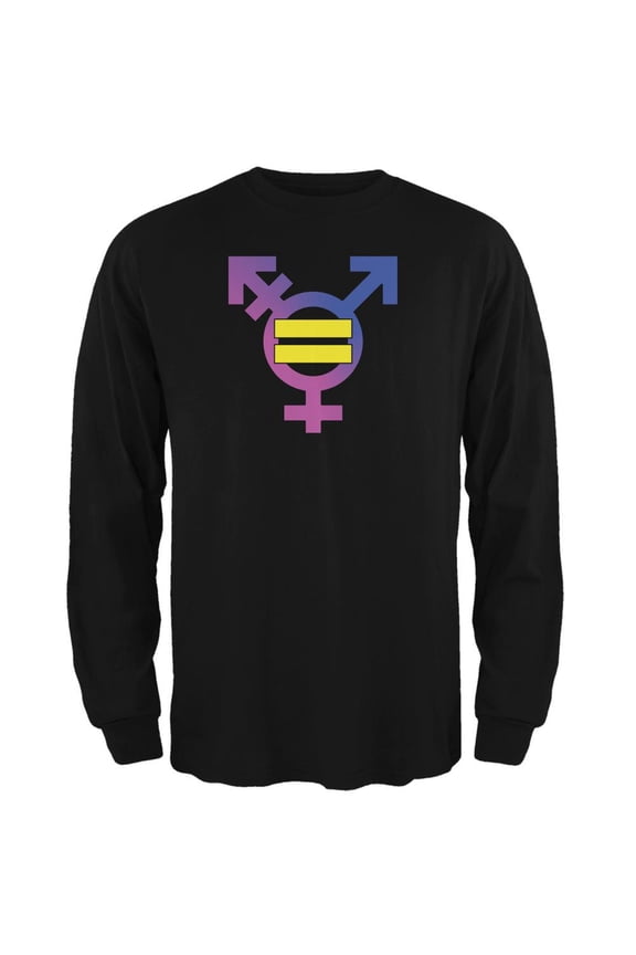 Sexual Equality Men Women Transgender Black Adult Long Sleeve T-Shirt - Small