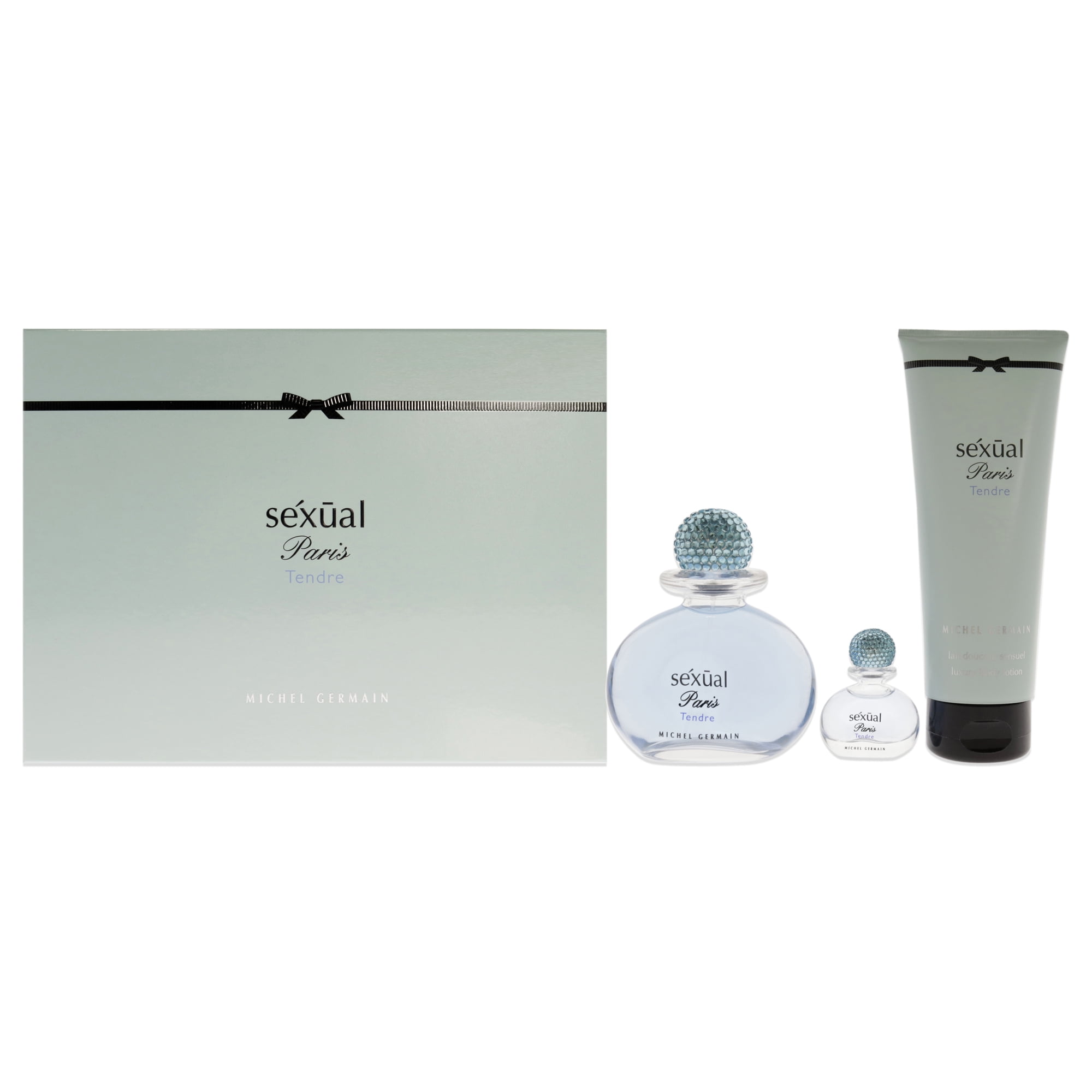 Sexual Paris Tendre by Michel Germain for Unisex - 3 Pc Gift Set 4.2oz EDP  Spray , 6.7oz Body Lotion, 0.3oz Miniature Parfum 