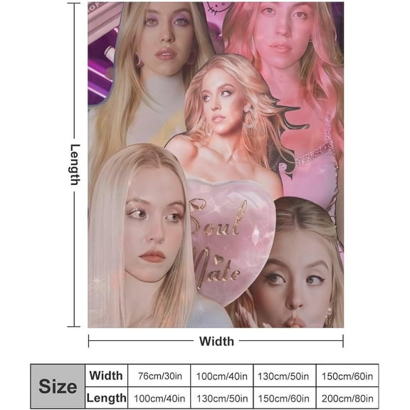 Sexy #1 Sydney Sweeney Blanket Ultra Soft Flannel Fleece Blanket Stylish Bedroom Living Room Sofa Warm Blanket All Season Use 40""*50"" (100 * 130cm), Style