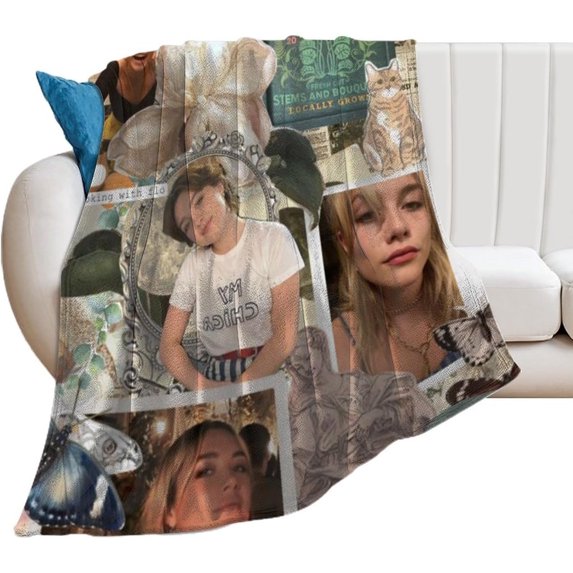 Sexy #4 Florence Pugh Blanket Super Soft Throw Blanket Silky Flannel Lightweight for Sofa, Bed Blanket All Season Use 30""*40""(76 * 100cm), Style-1