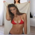 thumbnail image 1 of Sexy Actress Emily Ratajkowski Blanket 7 Fleece Blankets Soft Fuzzy Plush Flannel Throw Blanket Lightweight 300GSM for All Seasons 40"x50", 1 of 5