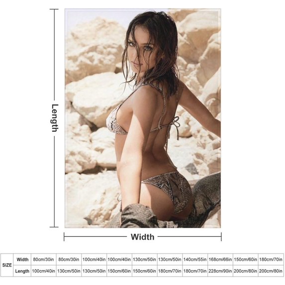 Sexy Actress Jessica Alba Blanket 33 Blanket for Bed Couch Sofa Soft Lightweight Fleece Throw Blankets All Season Use Home Decor 40"x50"