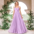 thumbnail image 1 of Sexy Backless Maxi Formal Dress for Women with Sequin, Sleeveless Pleated Evening Gowns for Wedding and Cocktail, 1 of 6
