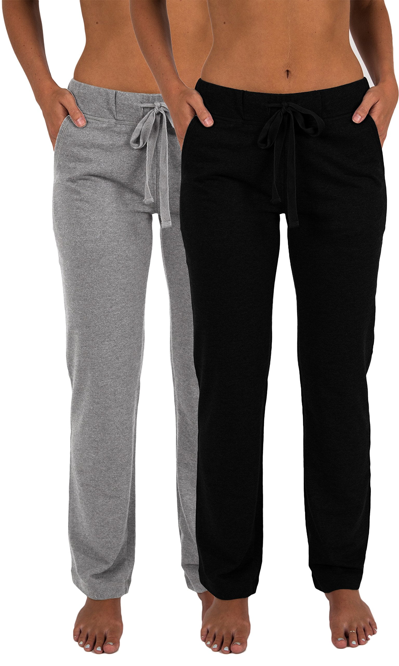 Sexy Basics Women's French Terry Pant - 2 Pack - Walmart.com