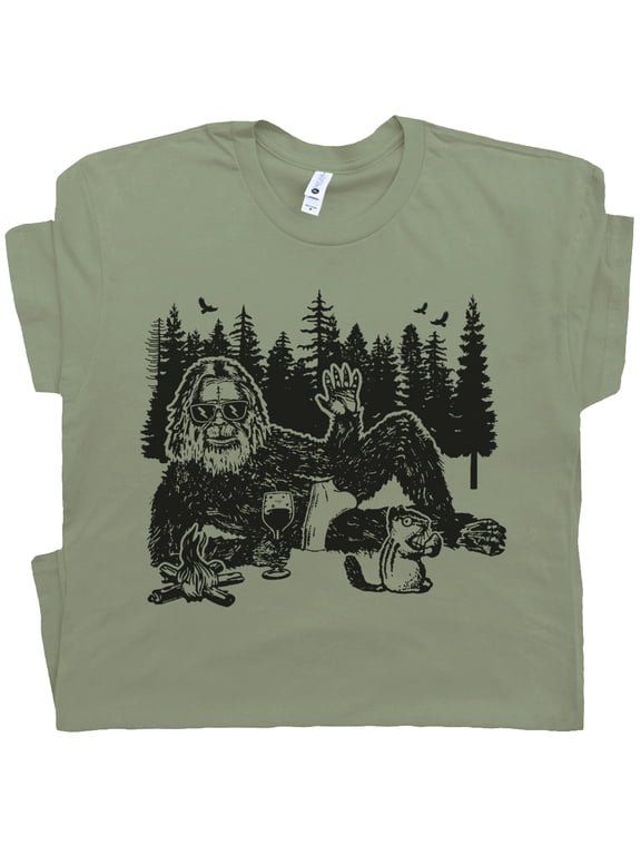 Sexy Bigfoot T Shirt Funny Sasquatch Shirts for Men Women Guys Ladies Weird Squatchy Cryptid Cool Big Foot Yeti Silly Graphic Tee