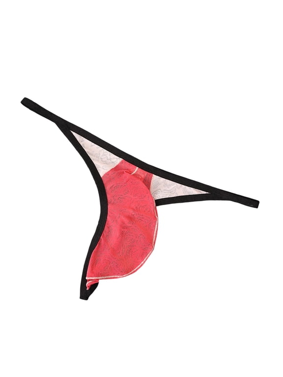 Sexy Bikini Men's Thongs Underwear Low Rise Elastic Breathable Mesh G-String Briefs Minimal Coverage Bottoms